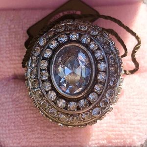 Juicy Couture Vintage Rhinestone Ring Sz 8 Antique Style Victorian Crystals